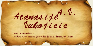 Atanasije Vukojičić vizit kartica